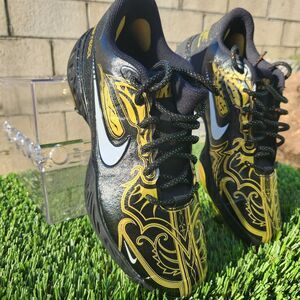 Nike Alpha Huarache Elite 3 Baseball Cleats Black Gold CV3553-001 Size 7.5